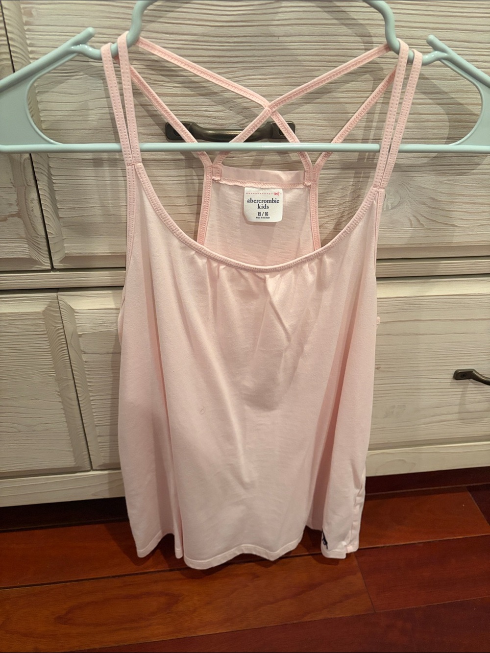 abercrombie kids pastel pink strappy cami top